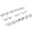 Immagine di 20 Pz 304 Acciaio Inossidabile Orecchino a Bottone per Orecchio con Accessori per Connettori ad Anello Tono Argento