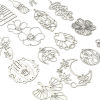 Picture of 304 Stainless Steel Charms Silver Tone Hollow