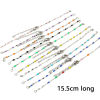Picture of 304 Stainless Steel Lips Chain Semi-finished Bracelets For DIY Handmade Jewelry Making Silver Tone Enamel 15.5cm(6 1/8") long