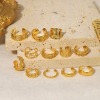 Bild von 1 Stück 304 Edelstahl Ohrklemme Klipp Ohrring 18K Vergoldet