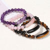 Picture of Stone Boho Chic Bohemia Dainty Bracelets Delicate Bracelets Beaded Bracelet Multicolor Curved Tube Elastic