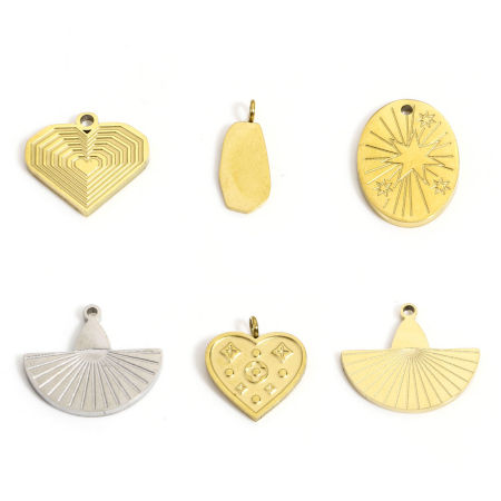 Eco-friendly 304 Stainless Steel Simple Charms Multicolor Fan-shaped Hat