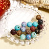 Picture of Acrylic Beads For DIY Jewelry Making Multicolor Round Imitation Turquoise About 12mm Dia., Hole: Approx 2mm