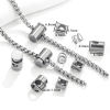 Bild von 1 Stück 304 Edelstahl Schnallenverschluss für verstellbares Maskenseilzubehör Zylinder 8.5mm x 6.8mm