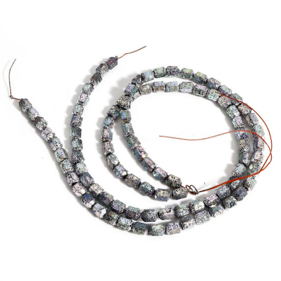 Bild von 1 Strang (Klasse A) Hämatit ( Elektroplattiert ) Perlen für die DIY-Schmuckherstellung Mauve & Hellgrün