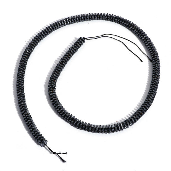 Image de 1 Enfilade (Classement A) Perles pour DIY Fabrication de Bijoux de Pendentife en Hématite （ Naturel ） Noir