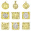 Picture of Brass Religious Connectors Charms Pendants 18K Real Gold Plated Virgin Mary St. Benedict Medal