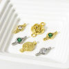 Picture of Brass Connectors Charms Pendants Real Gold Plated