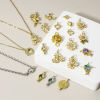 Picture of Brass Connectors Charms Pendants Real Gold Plated