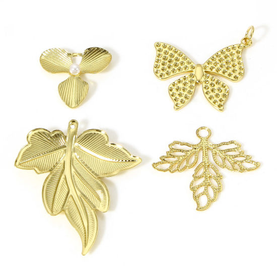Imagen de 1 Unidad Latón Colgantes Charms 18K Oro Real Chapado