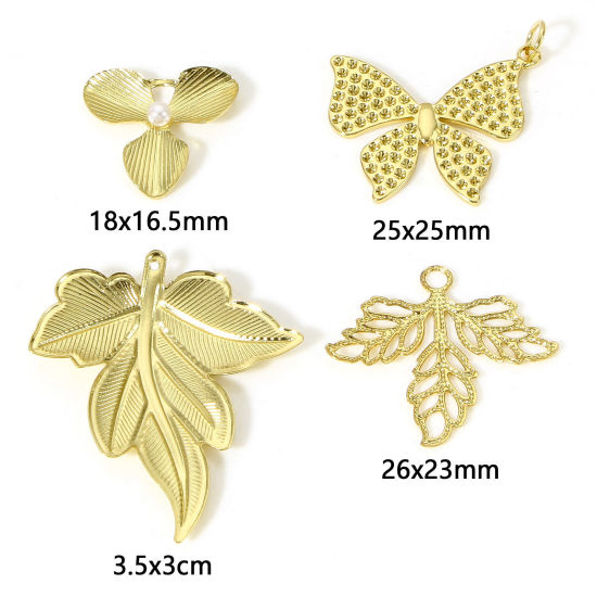 Imagen de 1 Unidad Latón Colgantes Charms 18K Oro Real Chapado