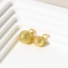 Picture of Brass Charms 18K Real Gold Plated Ball Sparkledust