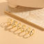 Imagen de 1 Unidad Enchapado al Vacío Ecológico Elegante Estilo Ins 14K Oro Real Chapado Cobre+ Circón Artificial Abierto Ajustable Doble anillos Anillos Para Mujeres