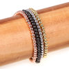 Picture of Eco-friendly Vacuum Plating Simple & Casual Ins Style Multicolor Copper Elastic Dainty Bracelets Delicate Bracelets Beaded Bracelet Unisex Party