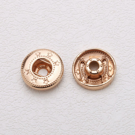 Picture of Brass Metal Snap Fastener Buttons Multicolor Round