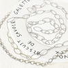 Picture of Eco-friendly Vacuum Plating 304 Stainless Steel Link Chain For Handmade DIY Jewelry Making Findings Real Platinum Plated