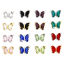 Image de 1 Pièce Breloques en 304 Acier Inoxydable & Verre Pierres de Naissance Papillon Multicolore