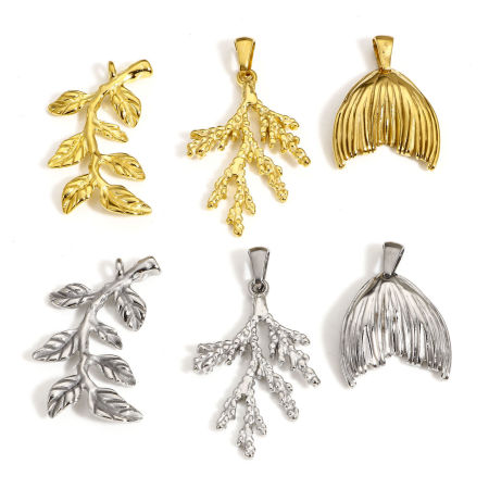 Vacuum Plating 304 Stainless Steel Charm Pendant 3D