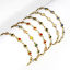 Image de 1 Pièce Bracelets Chaîne à Maillons Faite à la Main La Saint Valentin en 304 Acier Inoxydable Placage Sous Vide Écologique Plaqué Or 18K Cœur Émail Double Face 17cm long