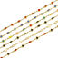 Picture of 1 M Vacuum Plating 304 Stainless Steel Double-sided Enamel Handmade Link Chain For Handmade DIY Jewelry Making Findings Geometric 18K Gold Plated 6mm