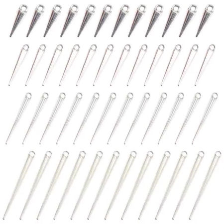 20 Pz Lega di Zinco Gotico Charms Argento Antico Cono 3D