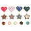 Picture of 304 Stainless Steel Galaxy Charms Gold Plated Multicolor Round Heart Enamel