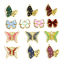 Image de 1 Pièce Breloques en 304 Acier Inoxydable Insecte Papillon Doré Multicolore Émail à Strass Transparent