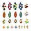 Picture of 304 Stainless Steel Pastoral Style Charms Gold Plated Multicolor Leaf Enamel
