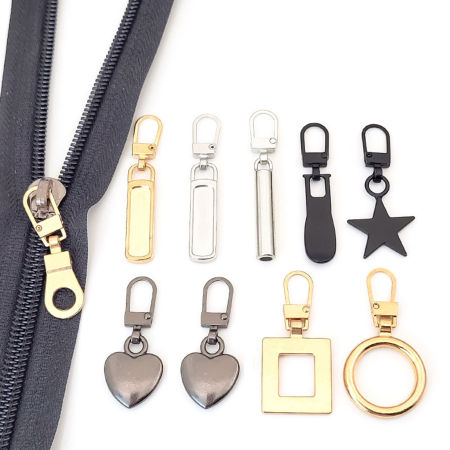 Zinc Based Alloy Universal Detachable Metal Zipper Puller For DIY Craft Repair Sewing Clothes Accessories Multicolor