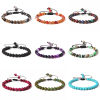 Picture of Natural Dyed Gemstone Adjustable Dainty Bracelets Delicate Bracelets Beaded Bracelet Round 30cm(11 6/8") long - 18cm(7 1/8") long