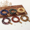Picture of 4mm/6mm/8mm Natural Gemstone Dainty Bracelets Delicate Bracelets Beaded Bracelet Multicolor Round 19cm(7 4/8") long
