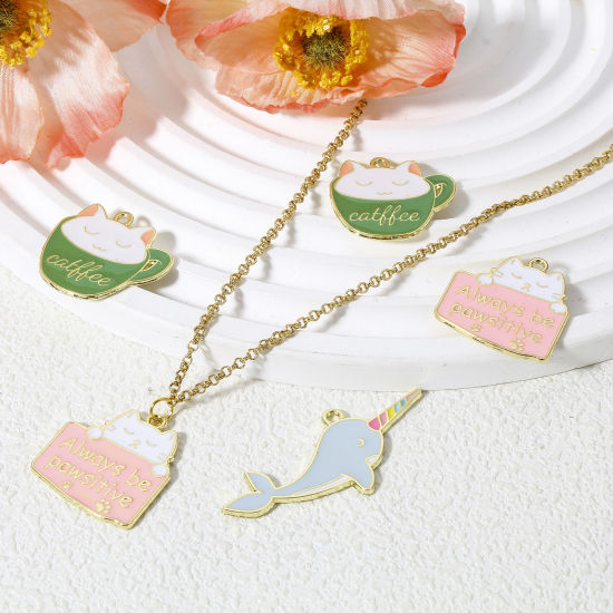 Picture of Zinc Based Alloy Charms Gold Plated Enamel