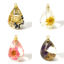 Imagen de 2 Unidades Resina & Flores Secas Reales Colgantes Charms Gota 3D Multicolor 21mm x 13mm