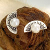 Picture of Boho Chic Bohemia Ear Post Stud Earrings Multicolor Fan-shaped Triangle