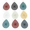 Picture of Iron Based Alloy Filigree Stamping Charms Multicolor Drop Painted 29mm x 22mm