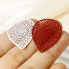 Picture of Iron Based Alloy Filigree Stamping Charms Multicolor Drop Painted 29mm x 22mm