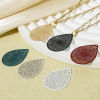 Picture of Iron Based Alloy Filigree Stamping Charms Multicolor Drop Painted 29mm x 22mm