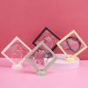 Picture of Plastic Jewelry Earring Studs Storage Box Dustproof PE Film Suspension Elastic Box Square Multicolor