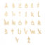 Picture of Eco-friendly Brass Charms 18K Real Gold Plated Capital Alphabet Initial Letter Message " A-Z "