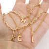 Image de 2 Pcs Breloques Respectueux de la Nature en Laiton Plaqué Or Véritable 18K Alphabet Majuscule Lettre Initiale Message " A-Z "