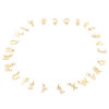 Image de 2 Pcs Breloques Respectueux de la Nature en Laiton Plaqué Or Véritable 18K Alphabet Majuscule Lettre Initiale Message " A-Z "