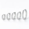 Picture of Eco-friendly Vacuum Plating Exquisite Simple Multicolor Copper & Cubic Zirconia Circle Ring Micro Pave Hoop Earrings For Women Coming-of-age Gift