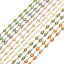 Picture of 304 Stainless Steel Handmade Link Chain For Handmade DIY Jewelry Making Findings Daisy Flower Double-sided Enamel 7.5mm