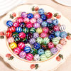 Picture of Acrylic Beads For DIY Jewelry Making At Random Mixed Color Pumpkin Beauty Lady AB Color
