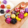 Picture of Acrylic Beads For DIY Jewelry Making At Random Mixed Color Round Circus Troup