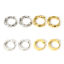Imagen de 1 Par 304 Acero Inoxidable Aretes de Aro Oro lleno
