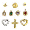 Imagen de 1 Unidad 304 Acero Inoxidable Elegante Colgantes Charms Corazón Multicolor Rhinestone