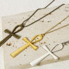 Picture of Zinc Based Alloy Religious Pendants Multicolor Ankh Egyptian Cross 5.4cm x 2.8cm