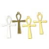 Picture of Zinc Based Alloy Religious Pendants Multicolor Ankh Egyptian Cross 5.4cm x 2.8cm