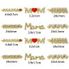 Picture of Brass Mother's Day Connectors Charms Pendants 18K Real Gold Plated Micro Pave Clear Cubic Zirconia